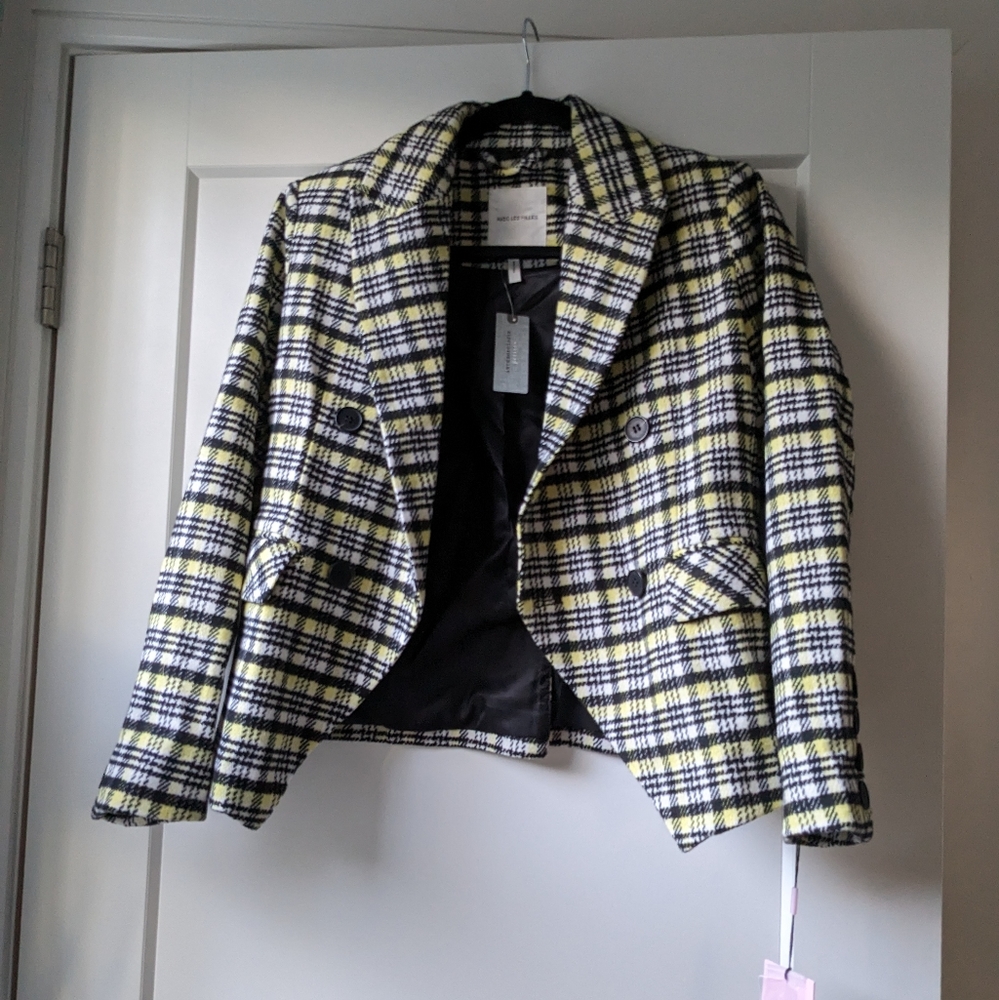 Plaid Wool Blazer